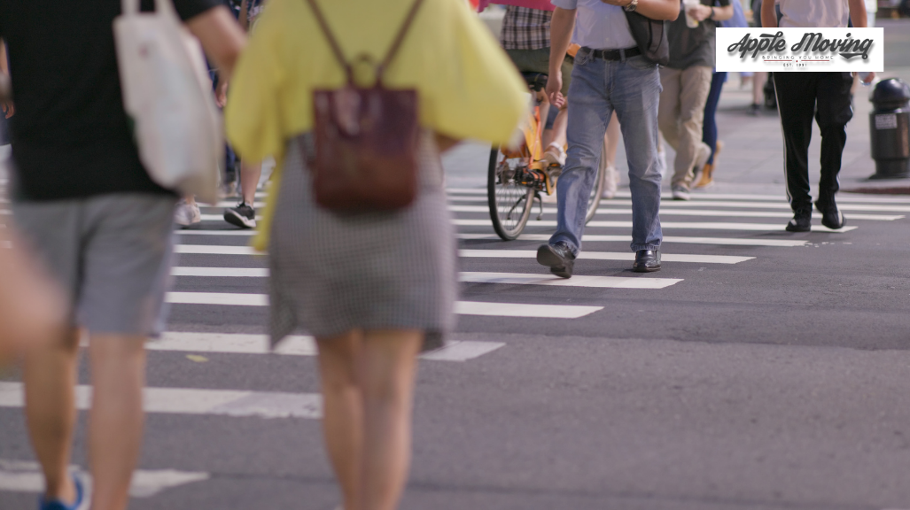 people crossing the streets